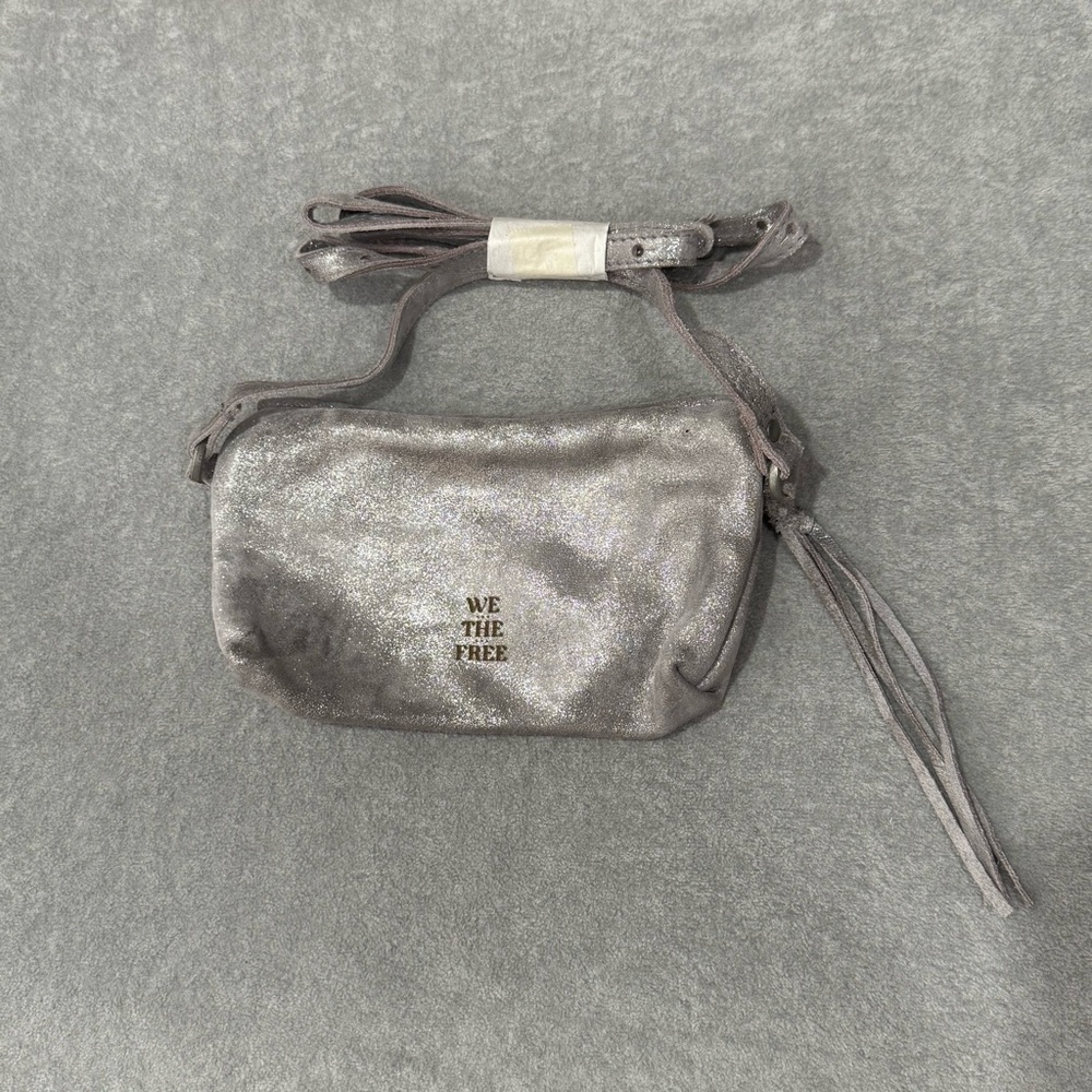 NEW Free People We The Free Rider Pyrite Crossbody in Smoke - Picture 5 of 5